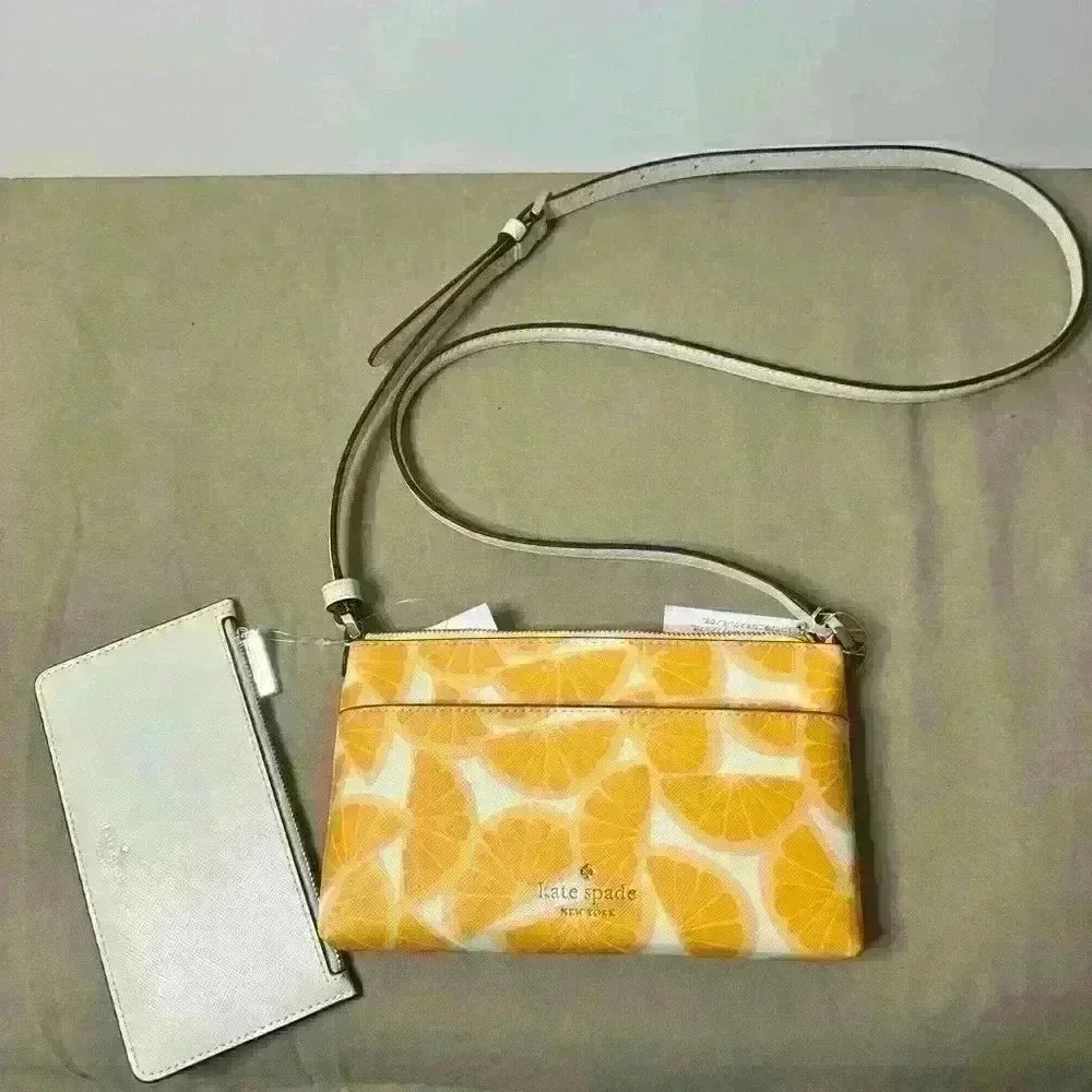 Kate Spade Sadie Orange Slice Crossbody Handbag. Two Pieces  NWT